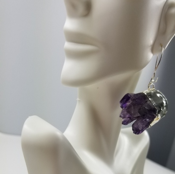 druzy agata earring - Picture 2 of 4